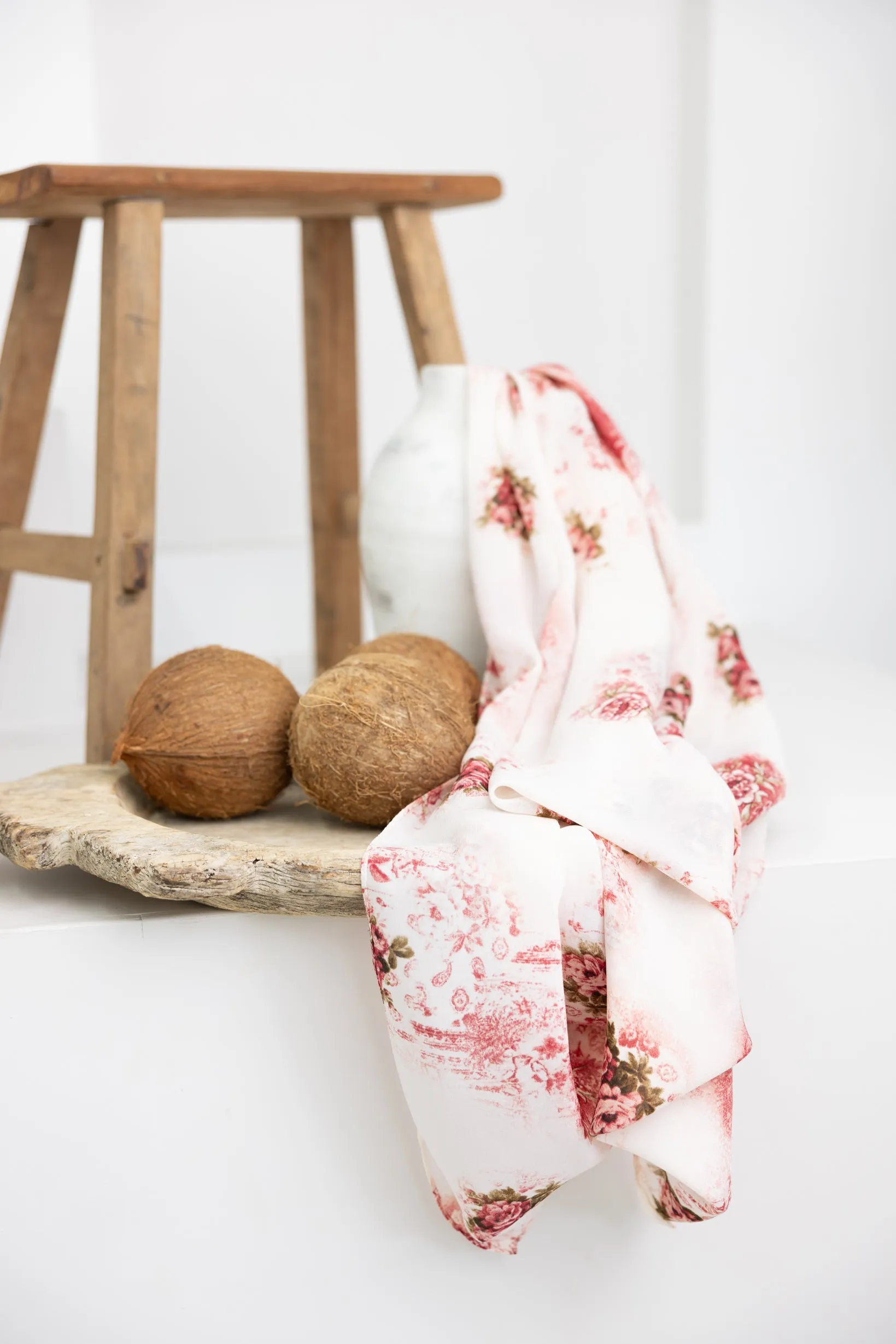 Blossom Square Print Shawl
