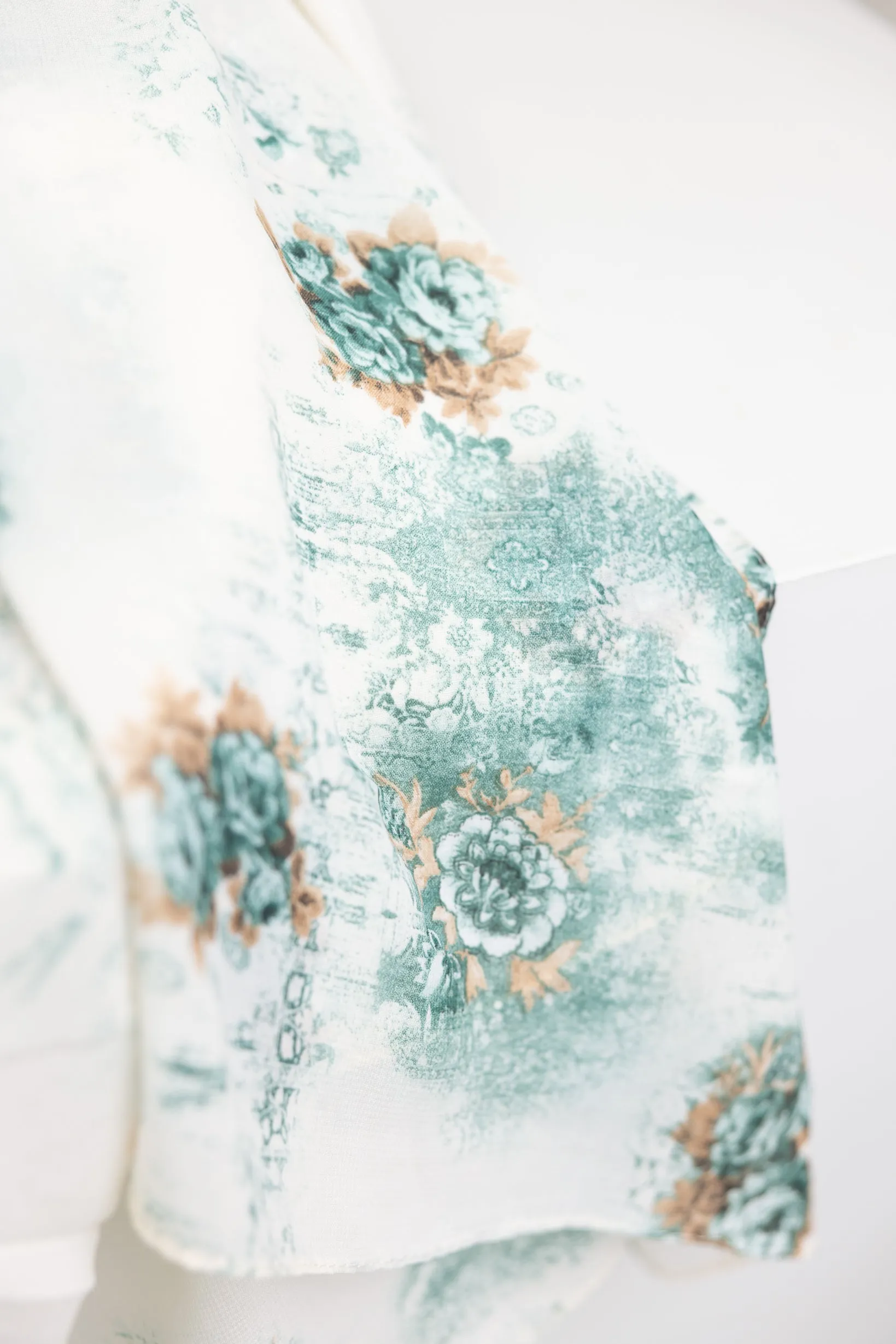 Blossom Square Print Shawl