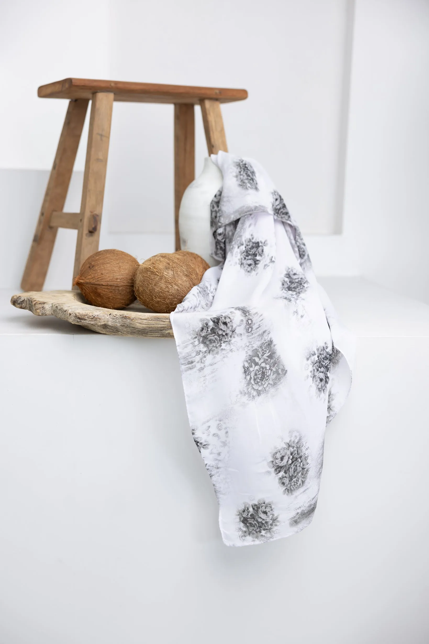 Blossom Square Print Shawl