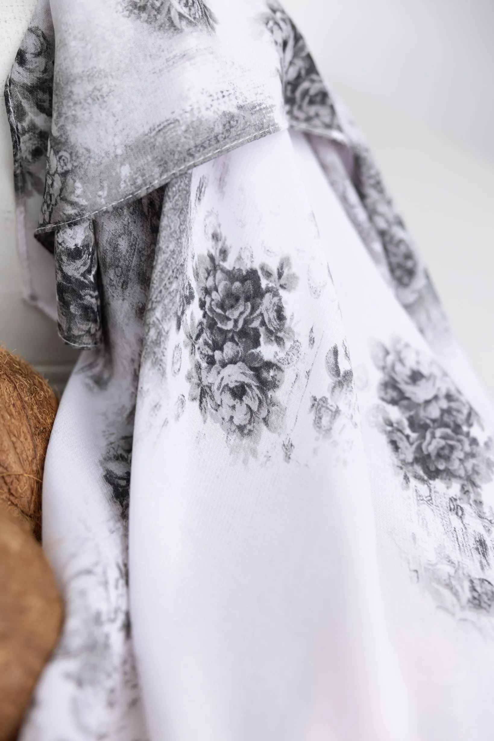 Blossom Square Print Shawl