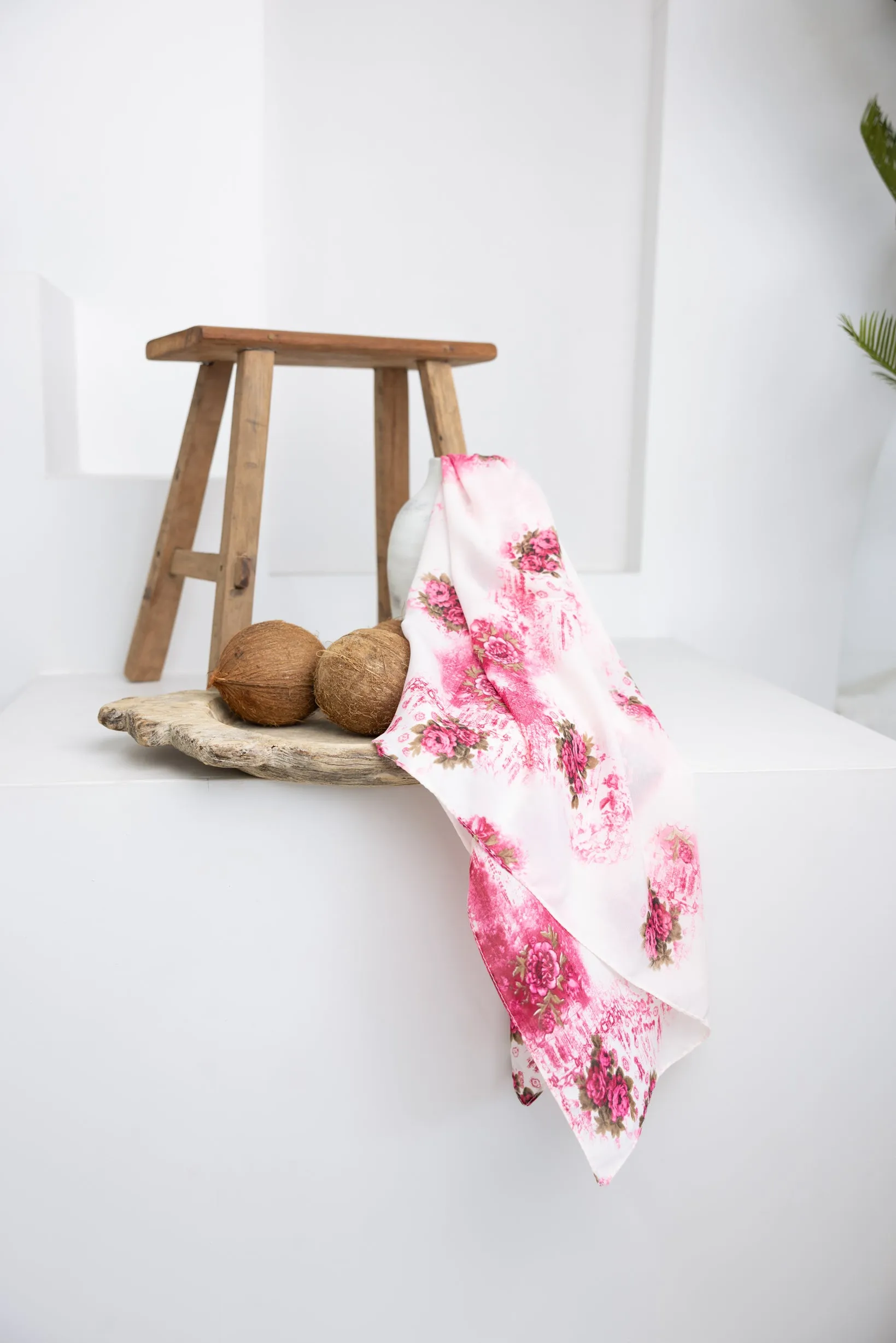 Blossom Square Print Shawl