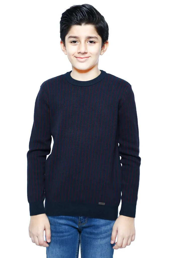 Boys Sweaters In Blue SKU: KBE-0149-BLUE