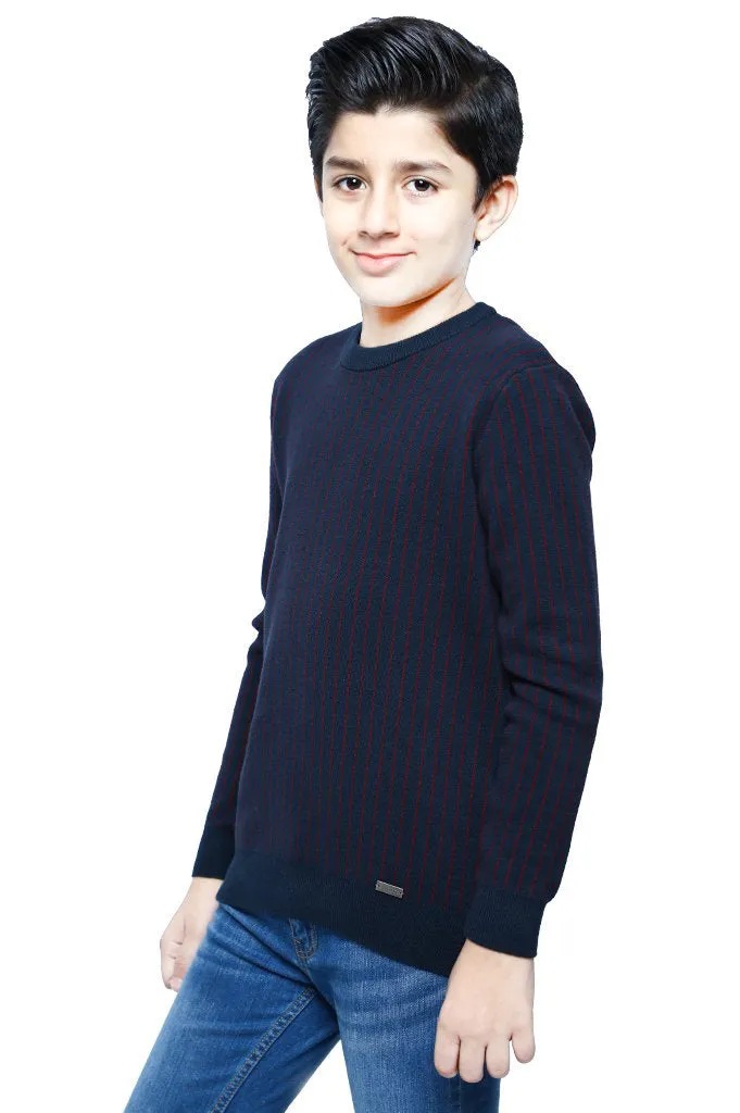 Boys Sweaters In Blue SKU: KBE-0149-BLUE