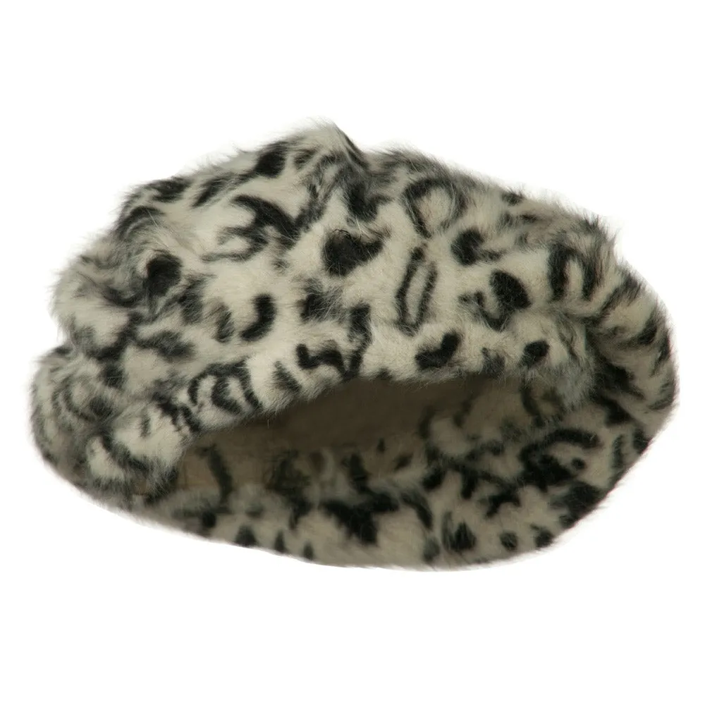 Cheetah Angora Beret