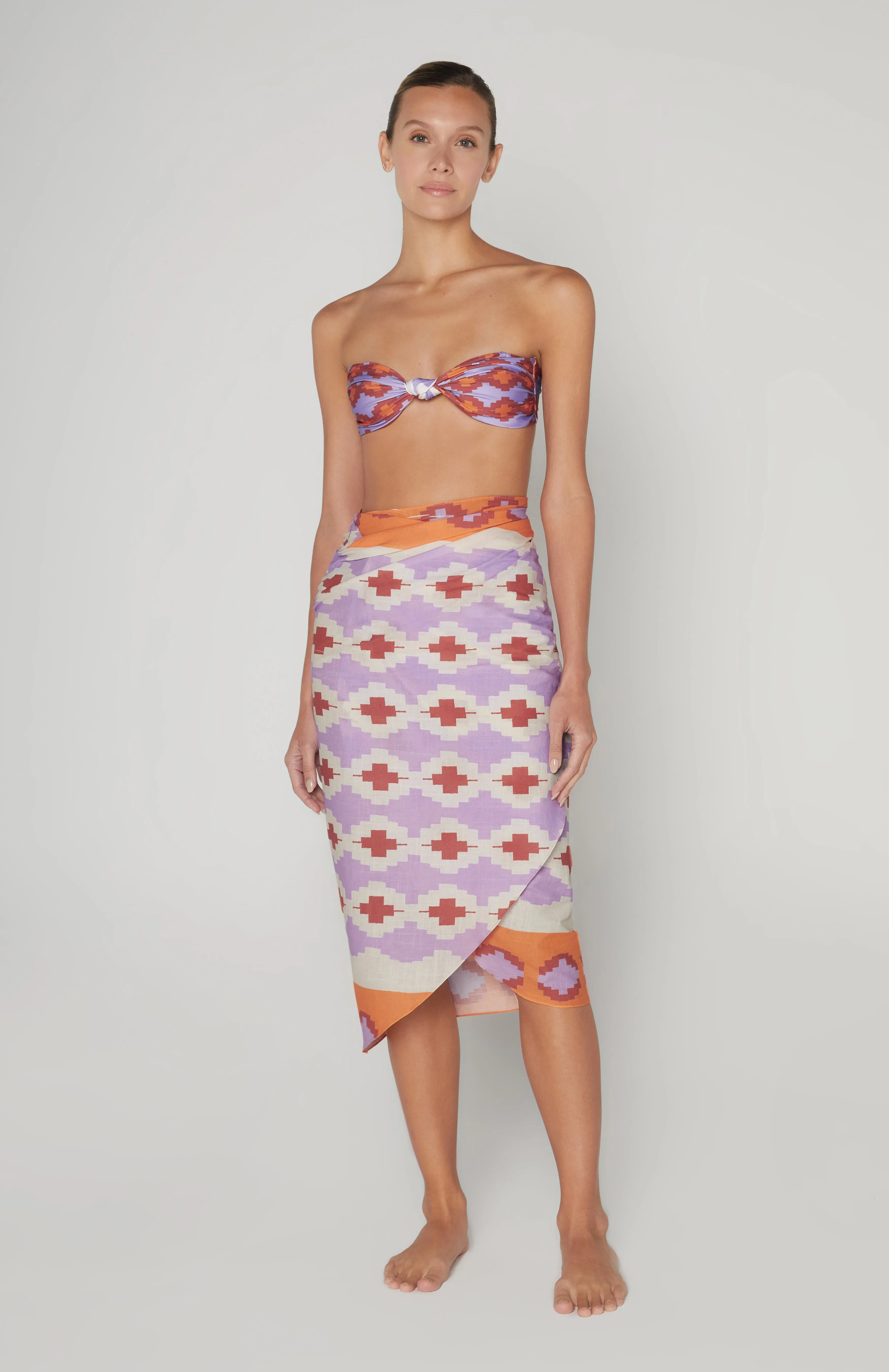 COVER UP PRINTED PAREO MASAI