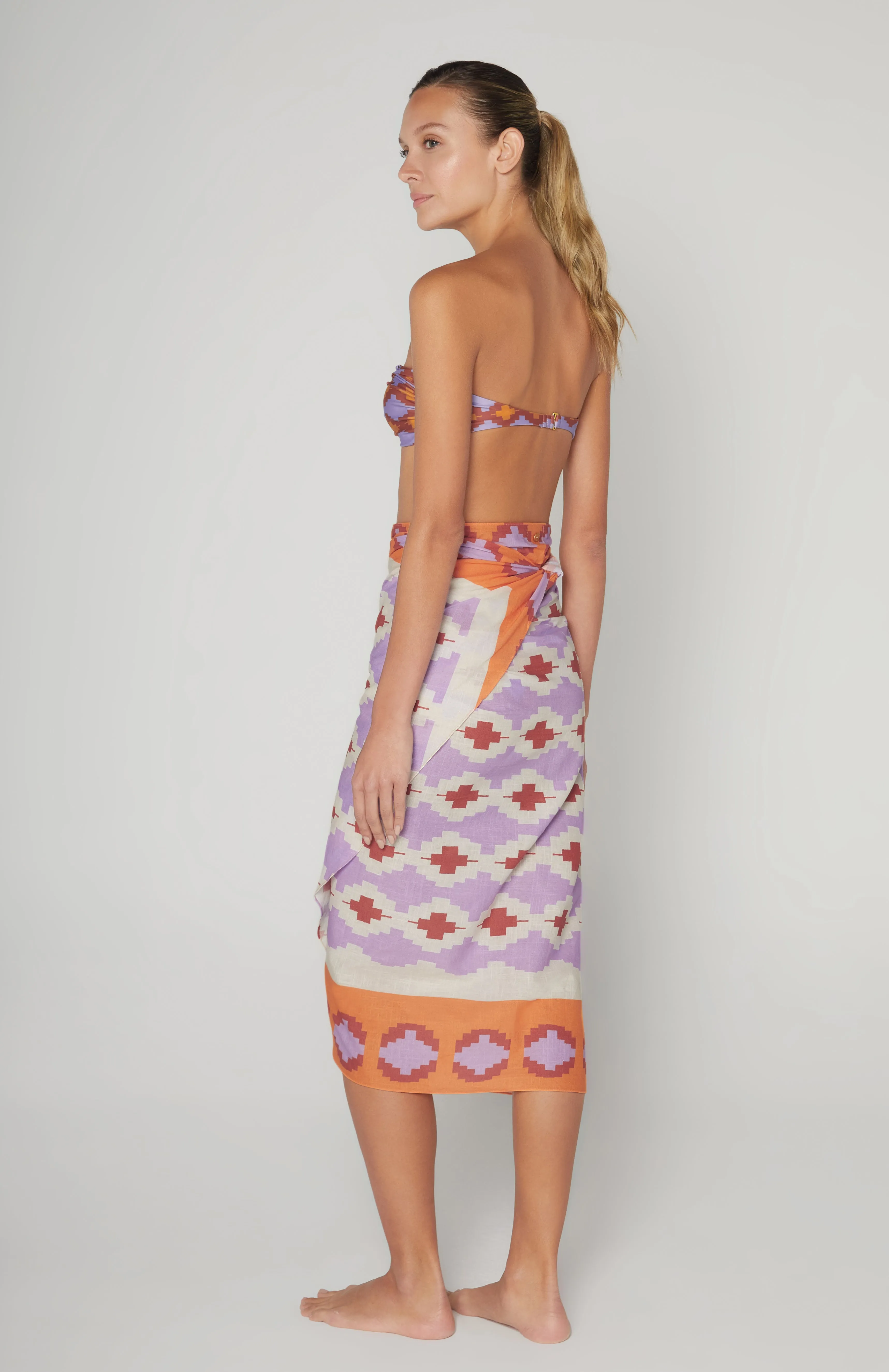 COVER UP PRINTED PAREO MASAI