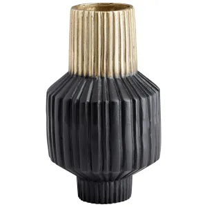 Cyan Design 10624 Allumage Vase - Matt Black And Gold - Small