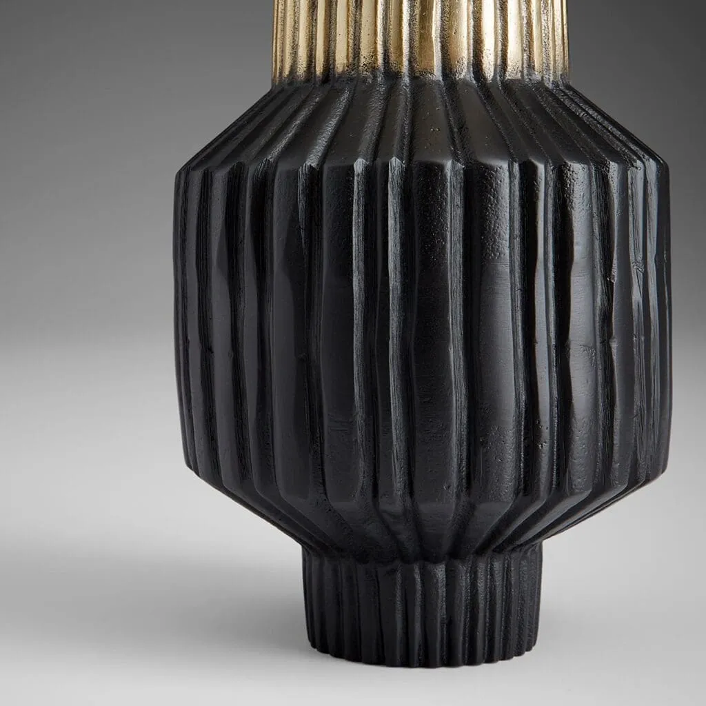 Cyan Design 10624 Allumage Vase - Matt Black And Gold - Small