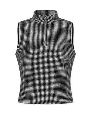 Dohanne Houndstooth Sleeveless Top