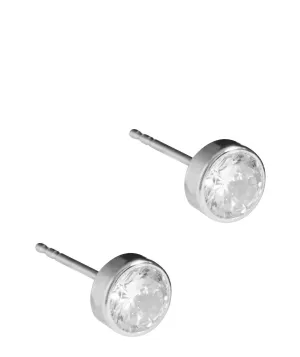 Gift Packaged 'Lisa' White Gold & Cubic Zirconia Stud Earrings