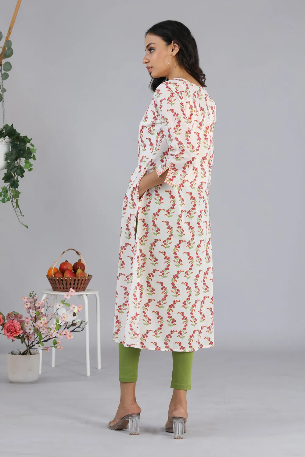 Hand block printed kurti