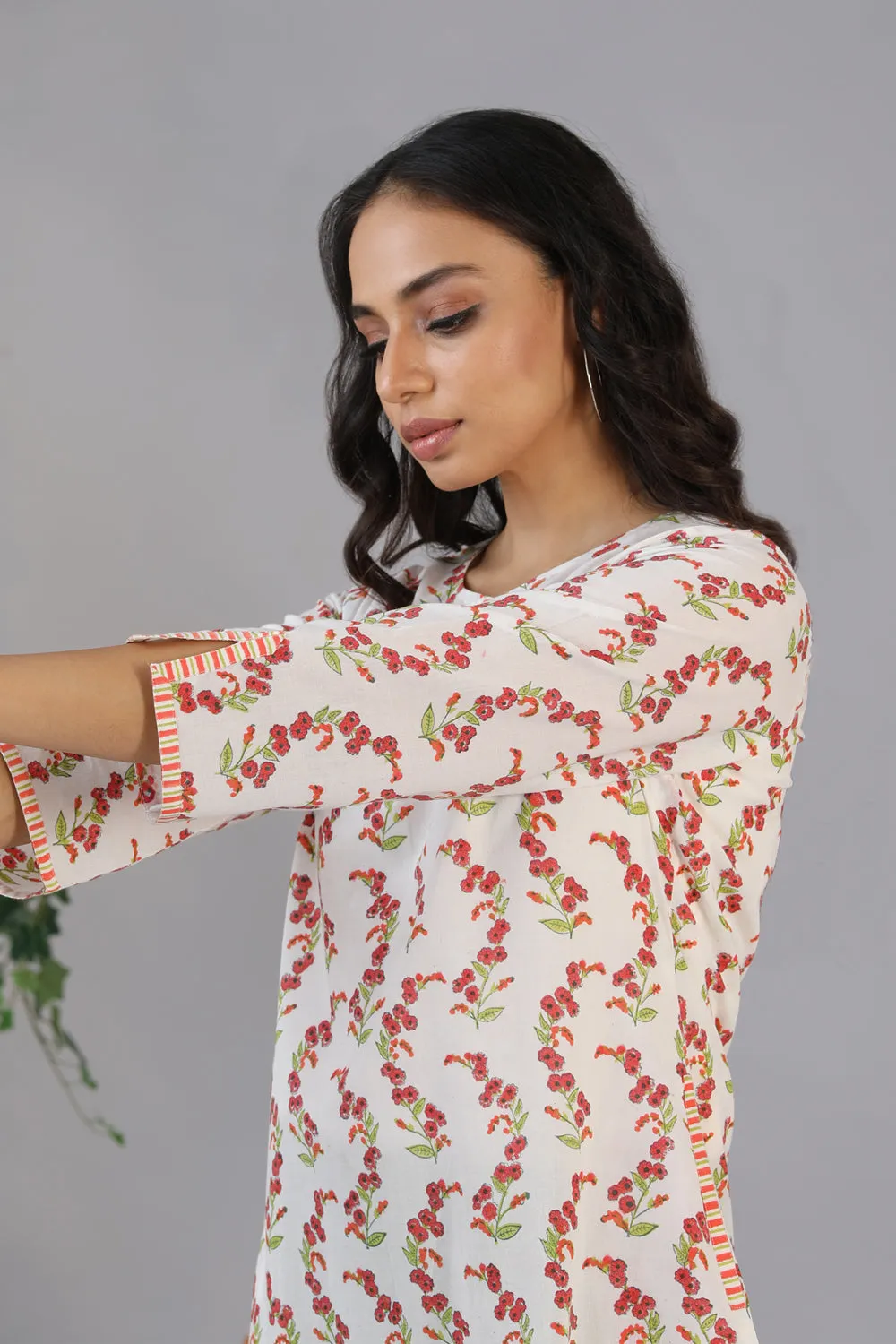 Hand block printed kurti
