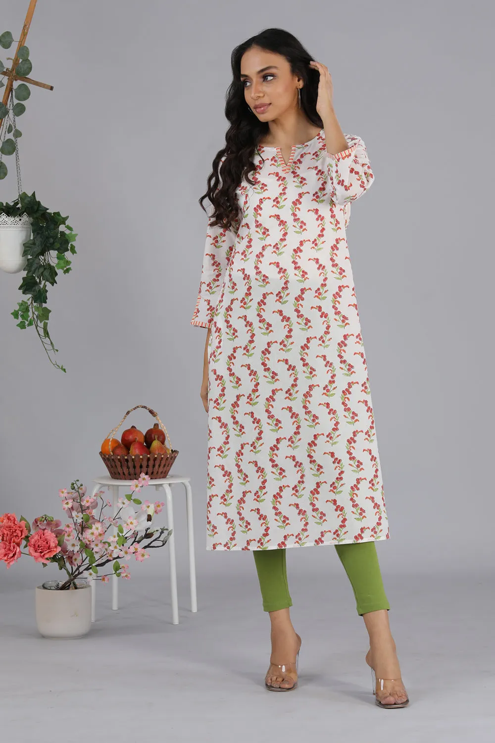 Hand block printed kurti