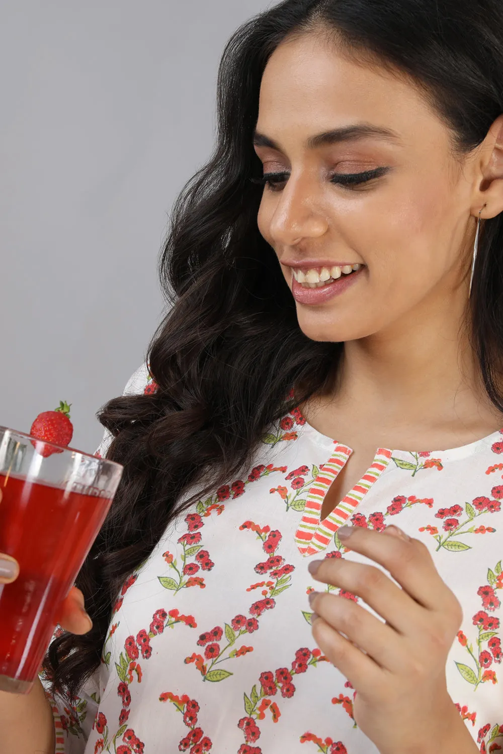 Hand block printed kurti