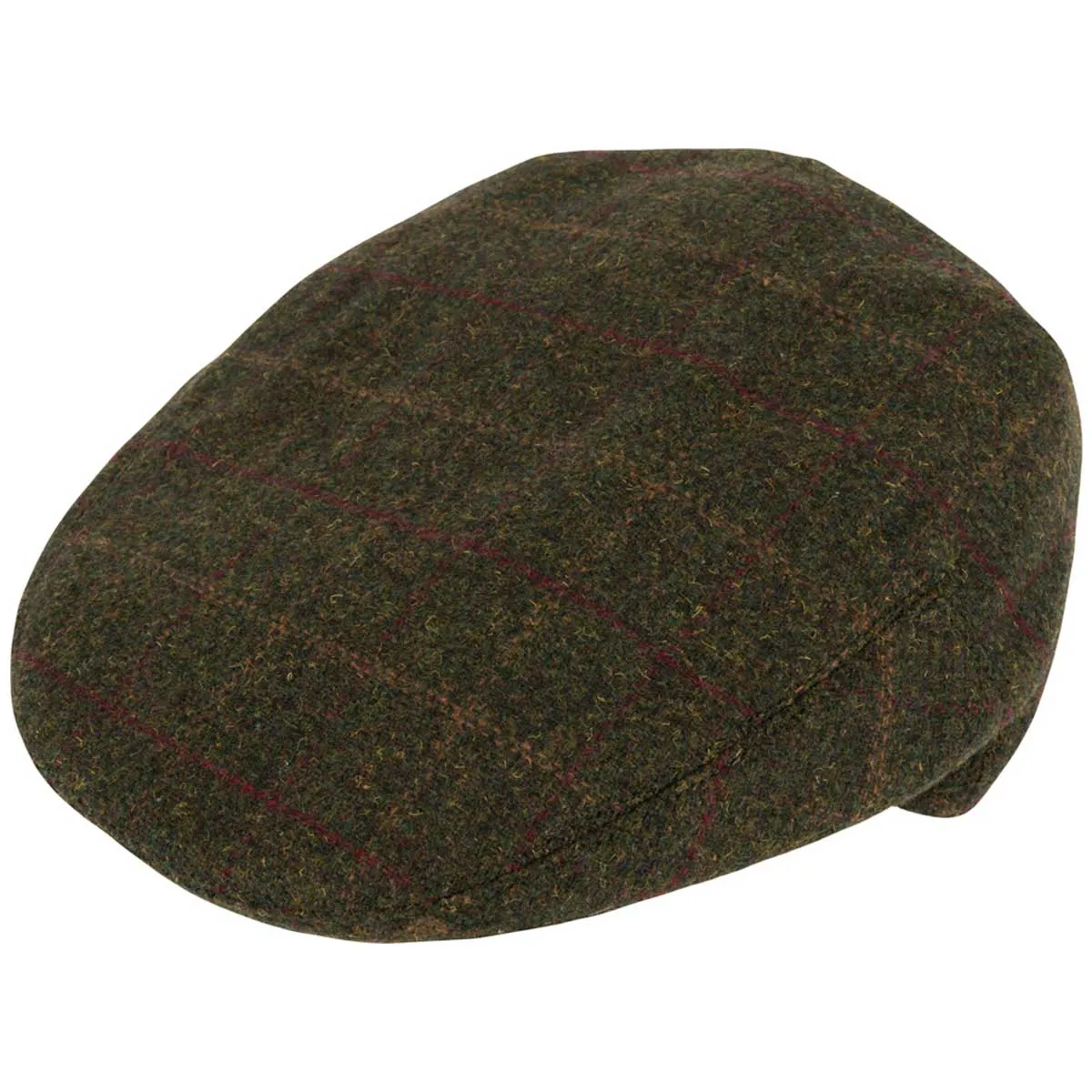 Jack Pyke Wool Blend Flat Cap Dark Olive