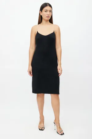 Late 1990s Black Mohair Dress