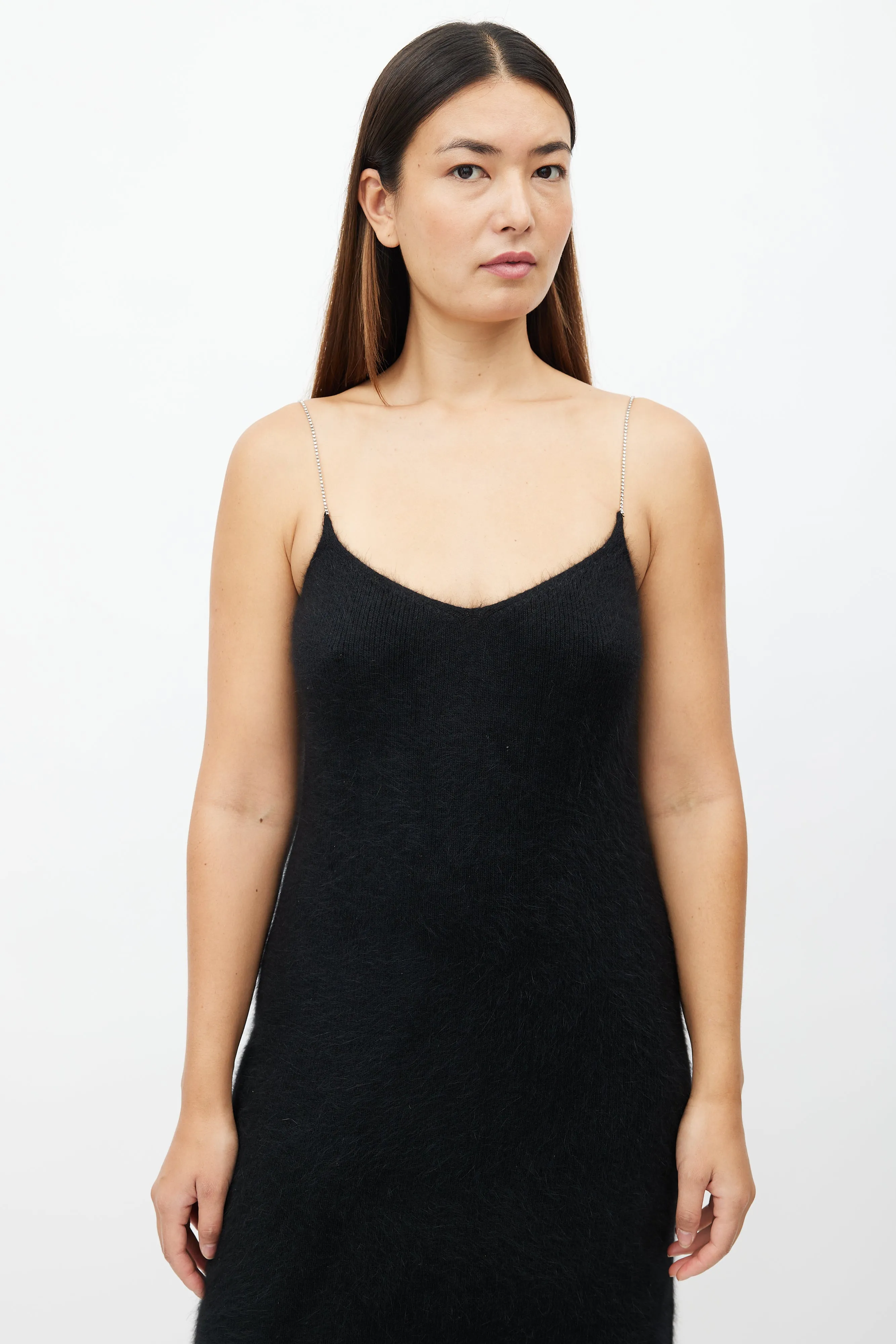 Late 1990s Black Mohair Dress
