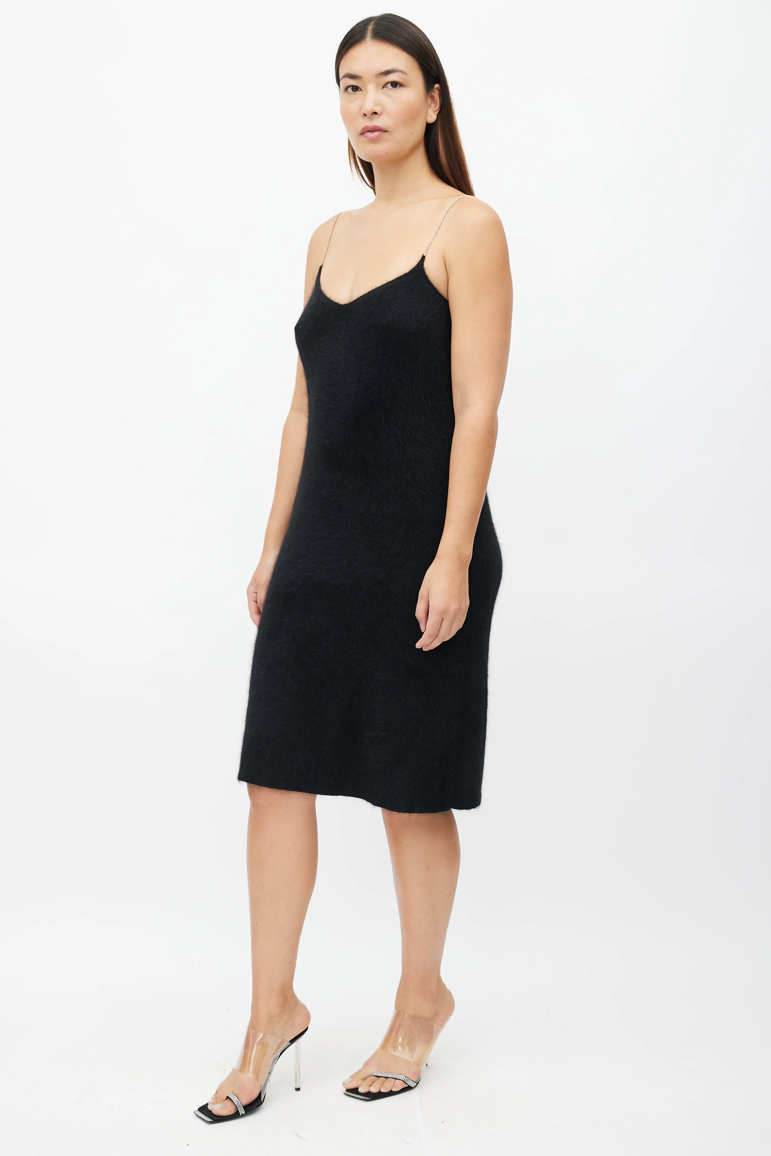 Late 1990s Black Mohair Dress