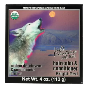 Light Mountain Organic Bright Red Hair Color - 4 Oz.