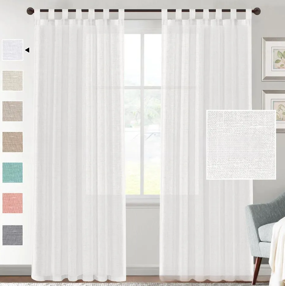 Linen Yarn Curtain Transparent Window Screen – Semi-Sunshade Modern Simplicity