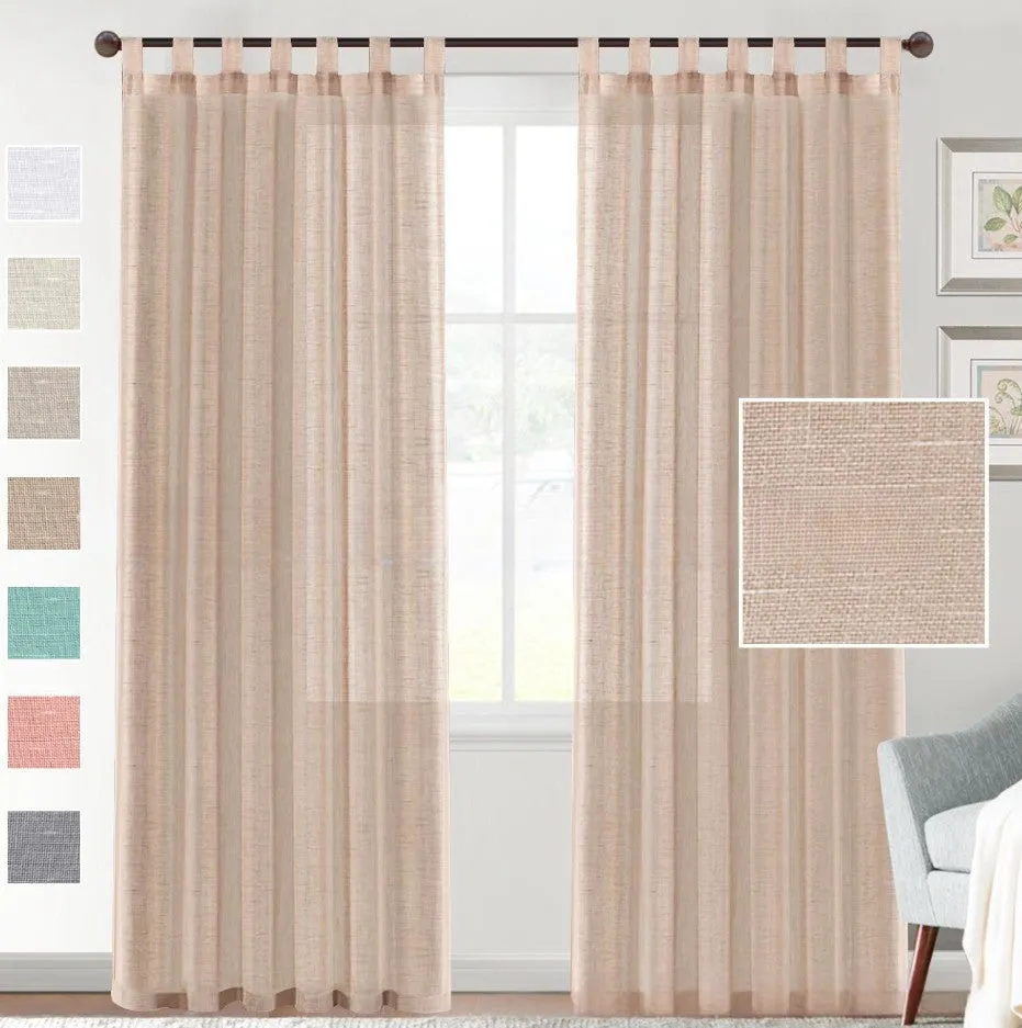 Linen Yarn Curtain Transparent Window Screen – Semi-Sunshade Modern Simplicity