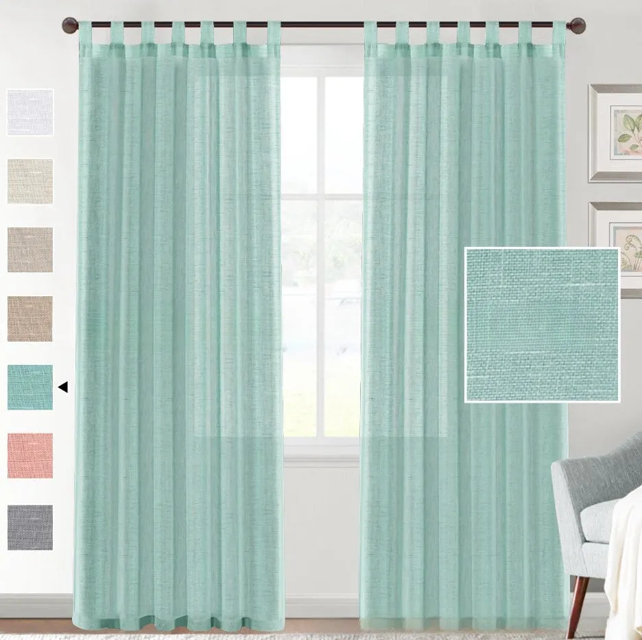Linen Yarn Curtain Transparent Window Screen – Semi-Sunshade Modern Simplicity