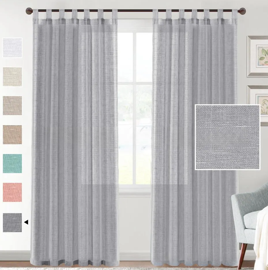 Linen Yarn Curtain Transparent Window Screen – Semi-Sunshade Modern Simplicity