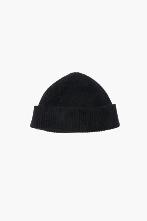 Mackie - Sandray Hat Black UNISEXE - Bonnet court docker Laine Angora - Noir