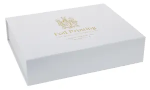 Matt White Foil Printed Boxes 170x220x50mm