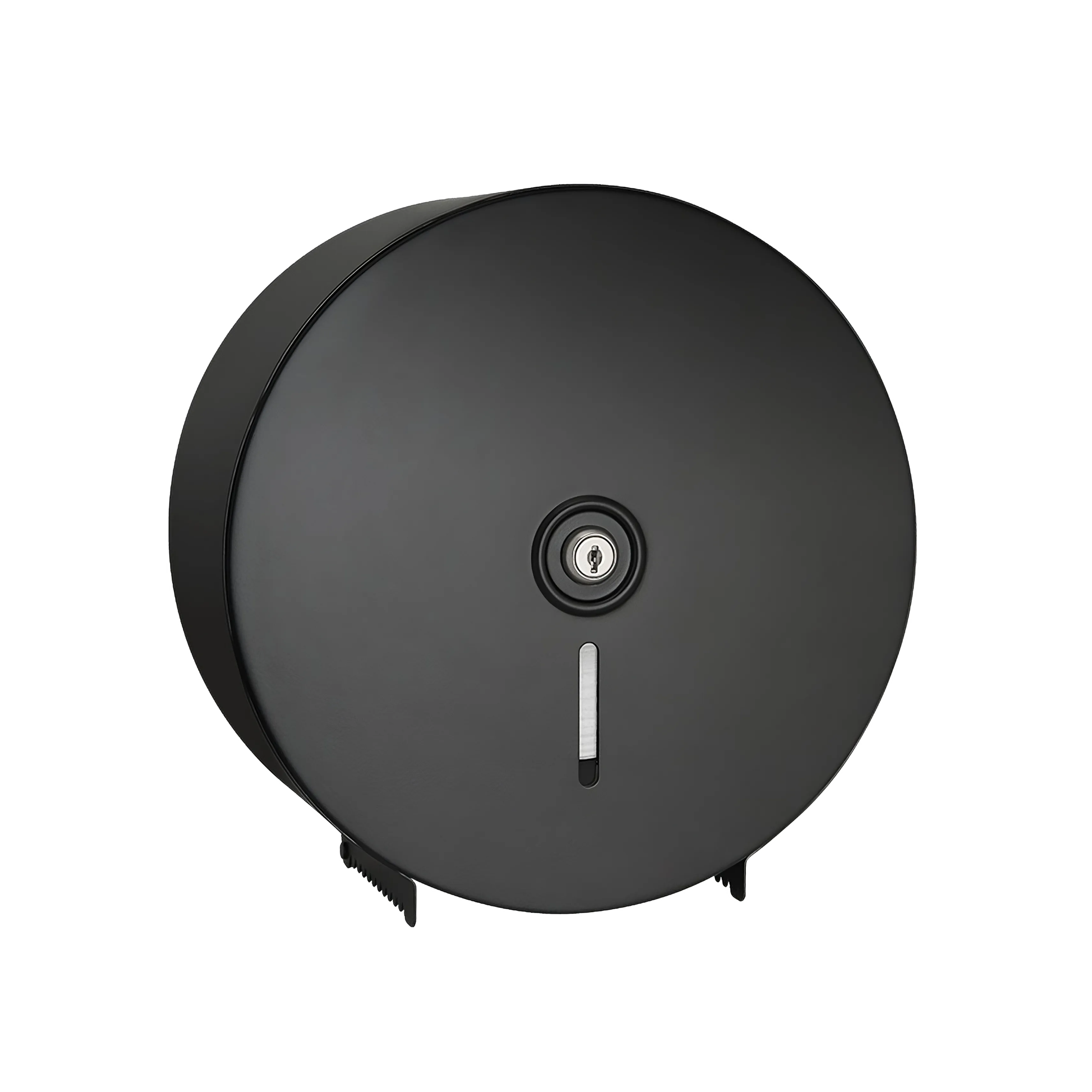 Matte Black - Toilet Tissue Dispenser - Single 10" Roll, Round - Powder Coated Stainless - Surface Mounted - NEW