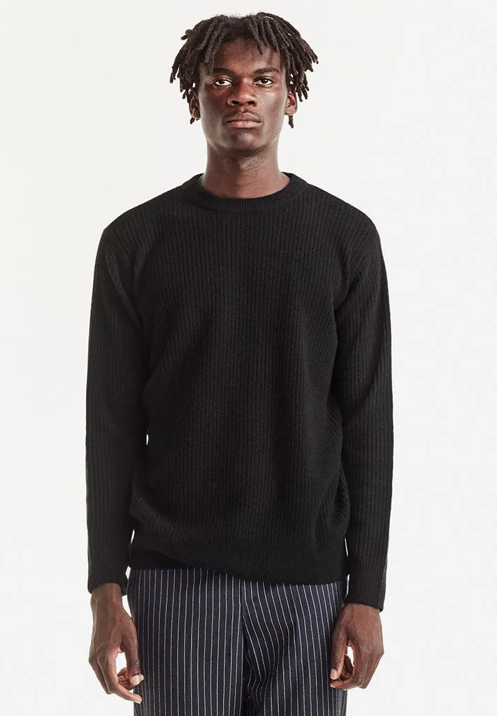 Mens Merino Jumper - Black