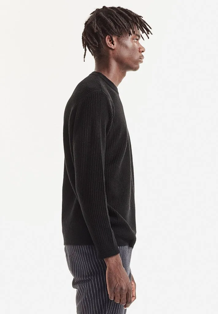 Mens Merino Jumper - Black