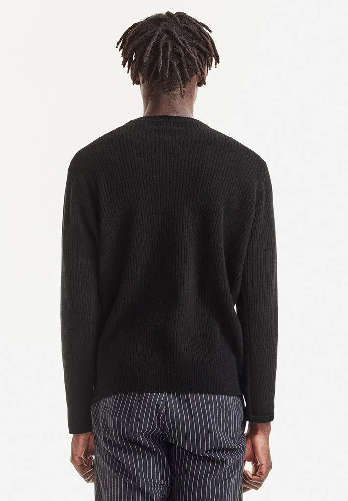 Mens Merino Jumper - Black