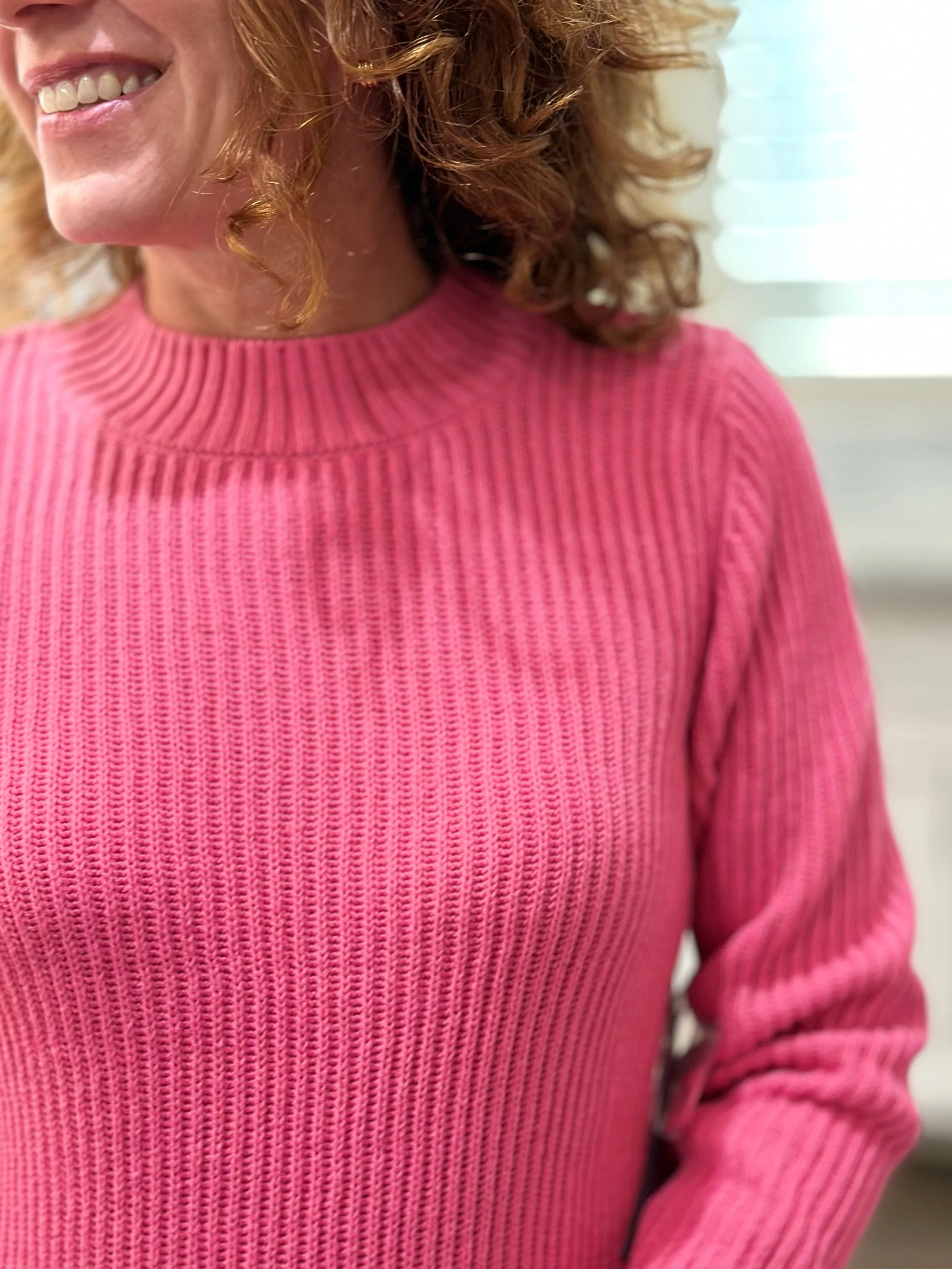 Michael Stars Popover Sweater in Flamingo