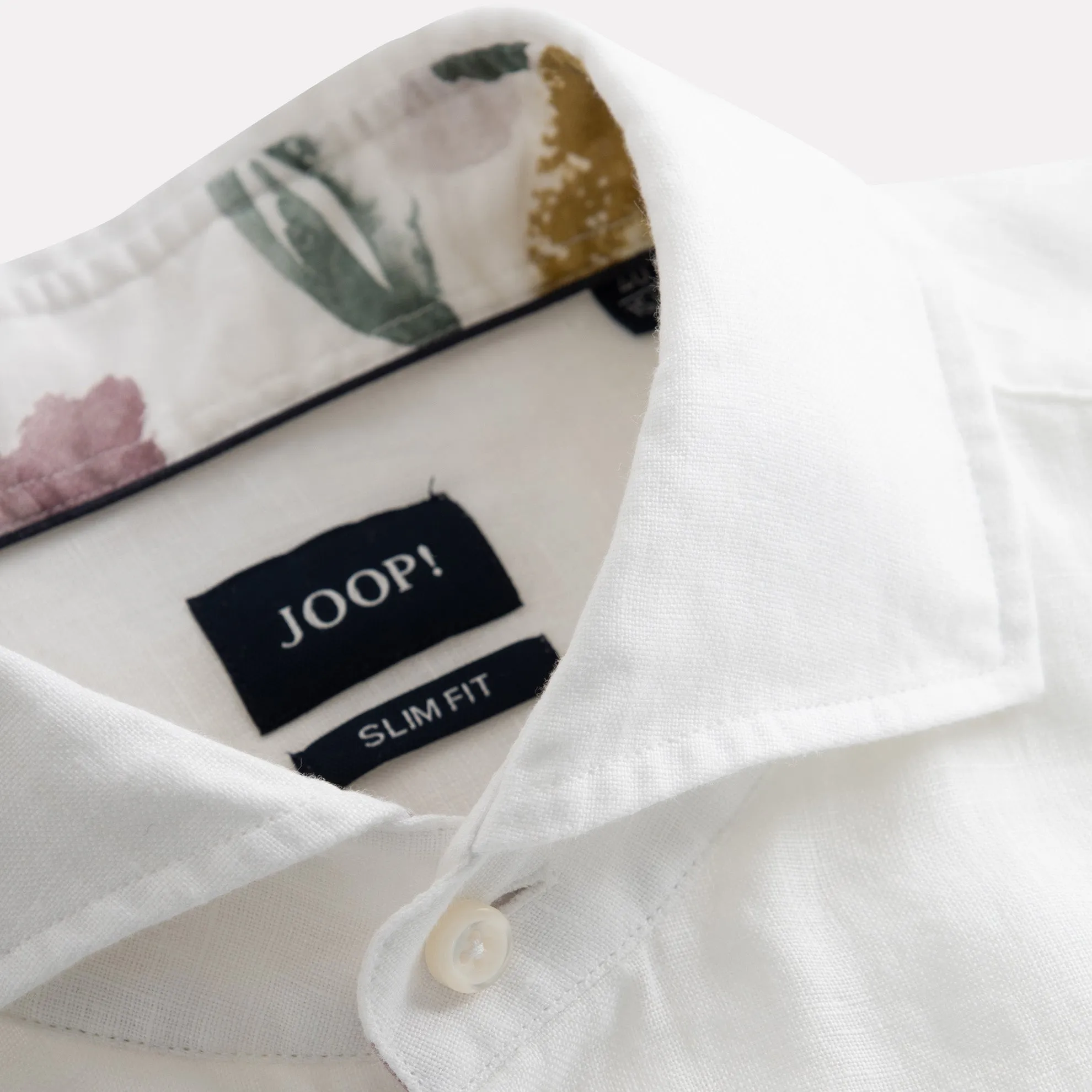 Pai Slim Fit Long Sleeve Linen Shirt / White
