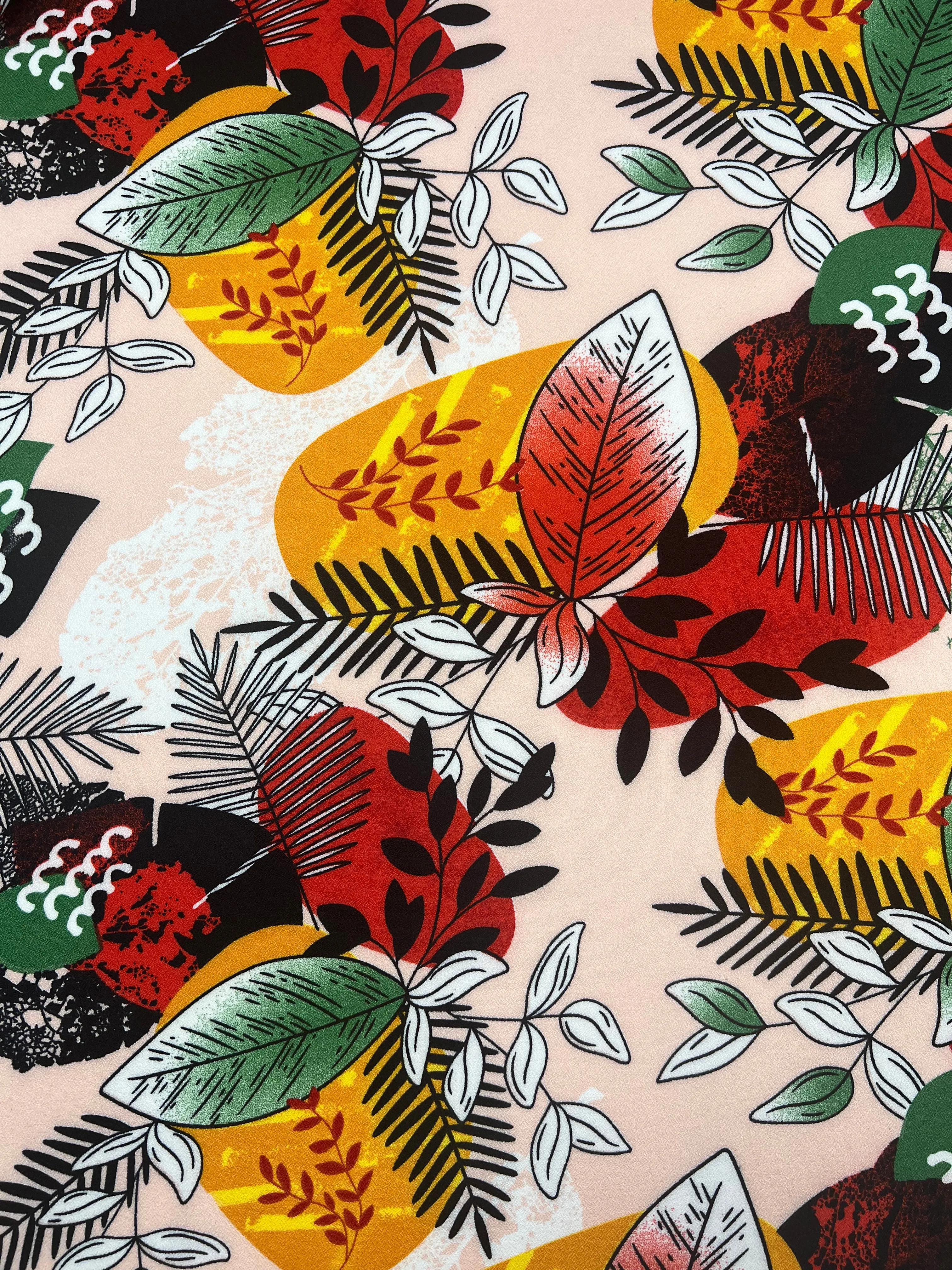 Printed Crepe - Jungle Sunset - 140cm