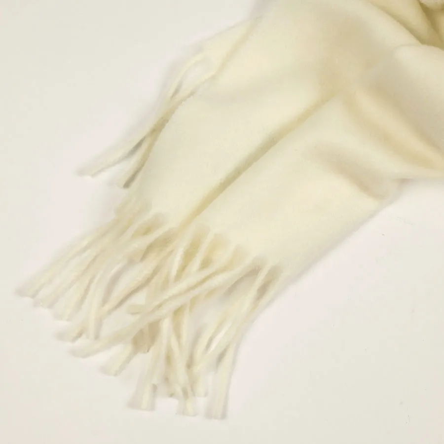 "Winter White" lambswool & angora scarf