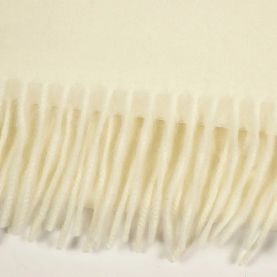 "Winter White" lambswool & angora scarf
