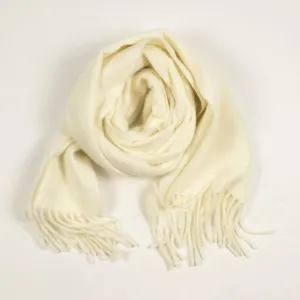 "Winter White" lambswool & angora scarf