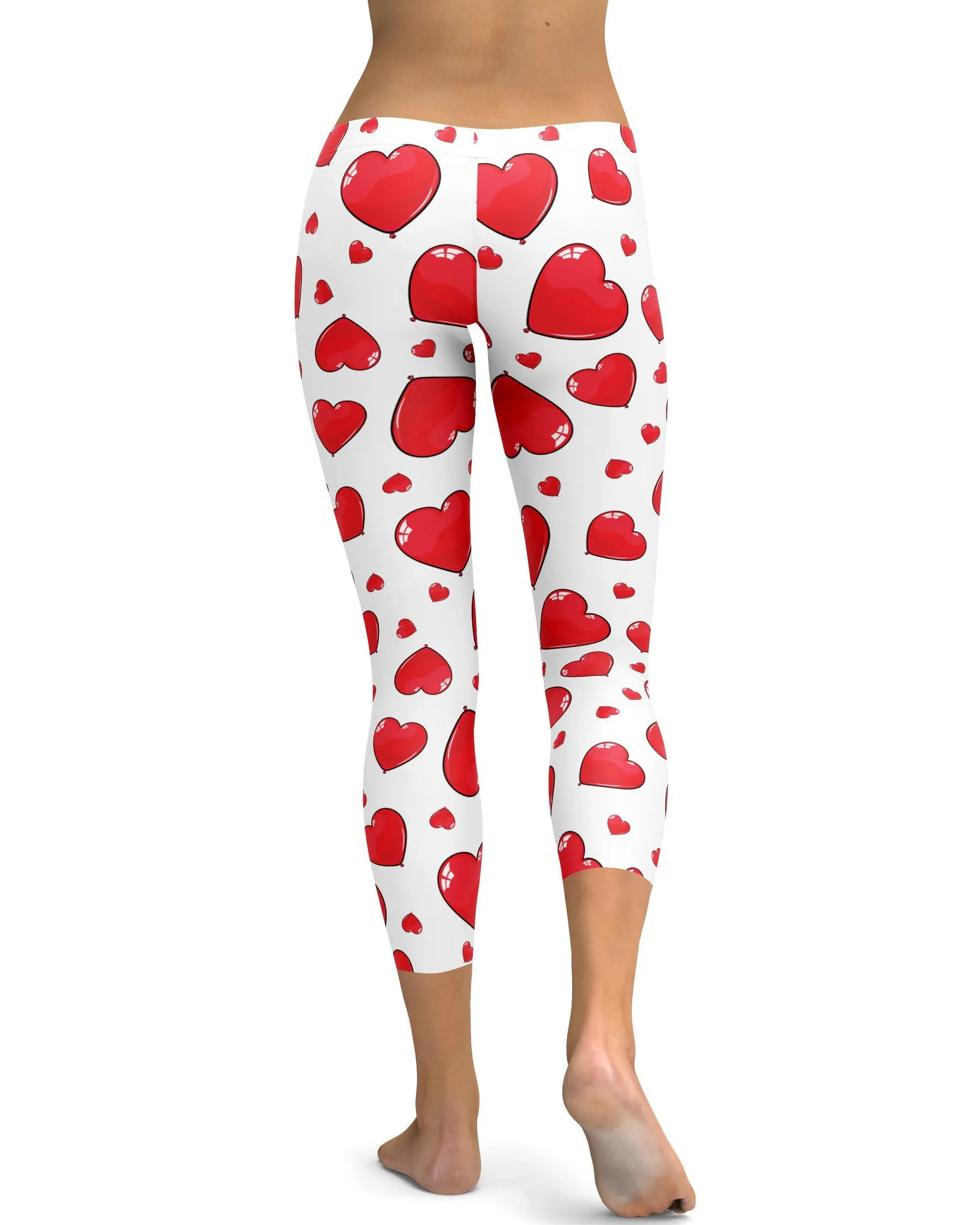 Red Heart Shaped Balloons Capris