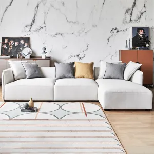 Serene Beige Fabric Sectional