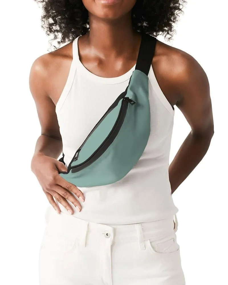 Shaded Pale Pastel Green Gray Belt Bag | C30M0Y22K30