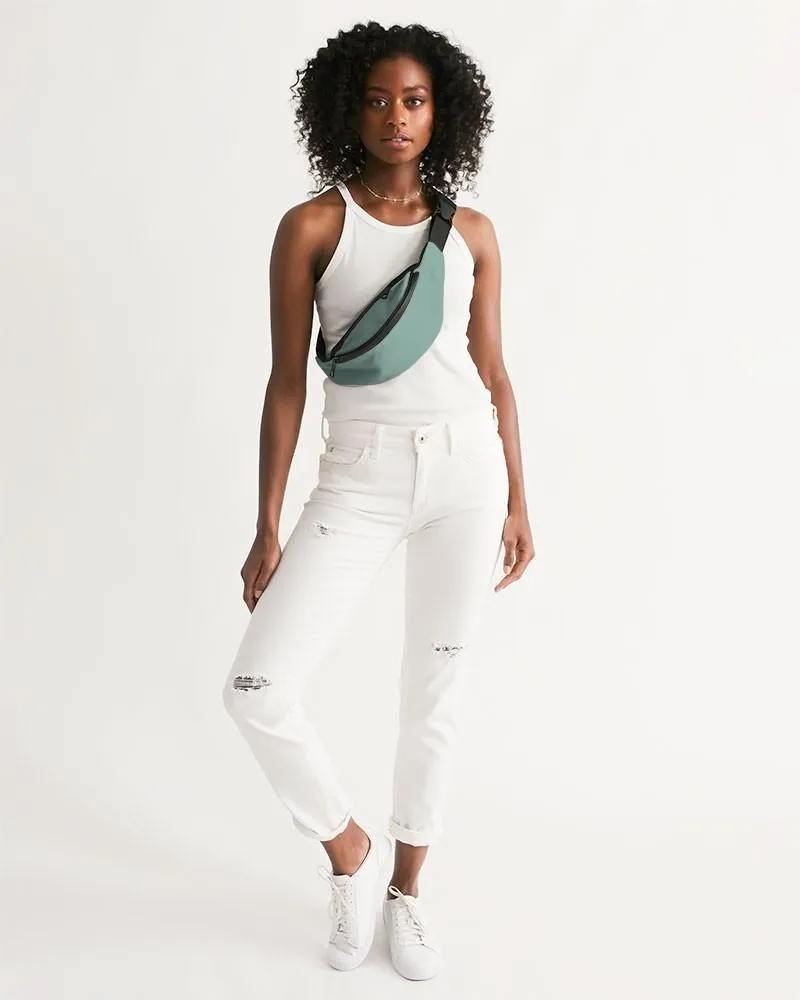 Shaded Pale Pastel Green Gray Belt Bag | C30M0Y22K30