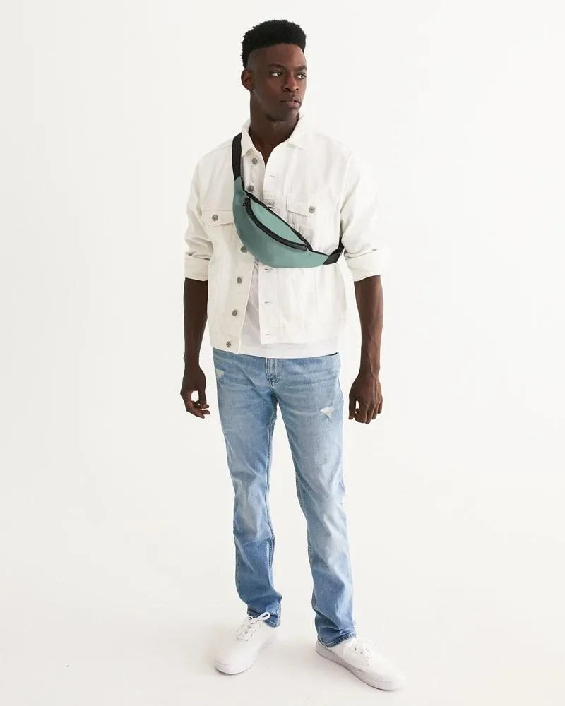 Shaded Pale Pastel Green Gray Belt Bag | C30M0Y22K30