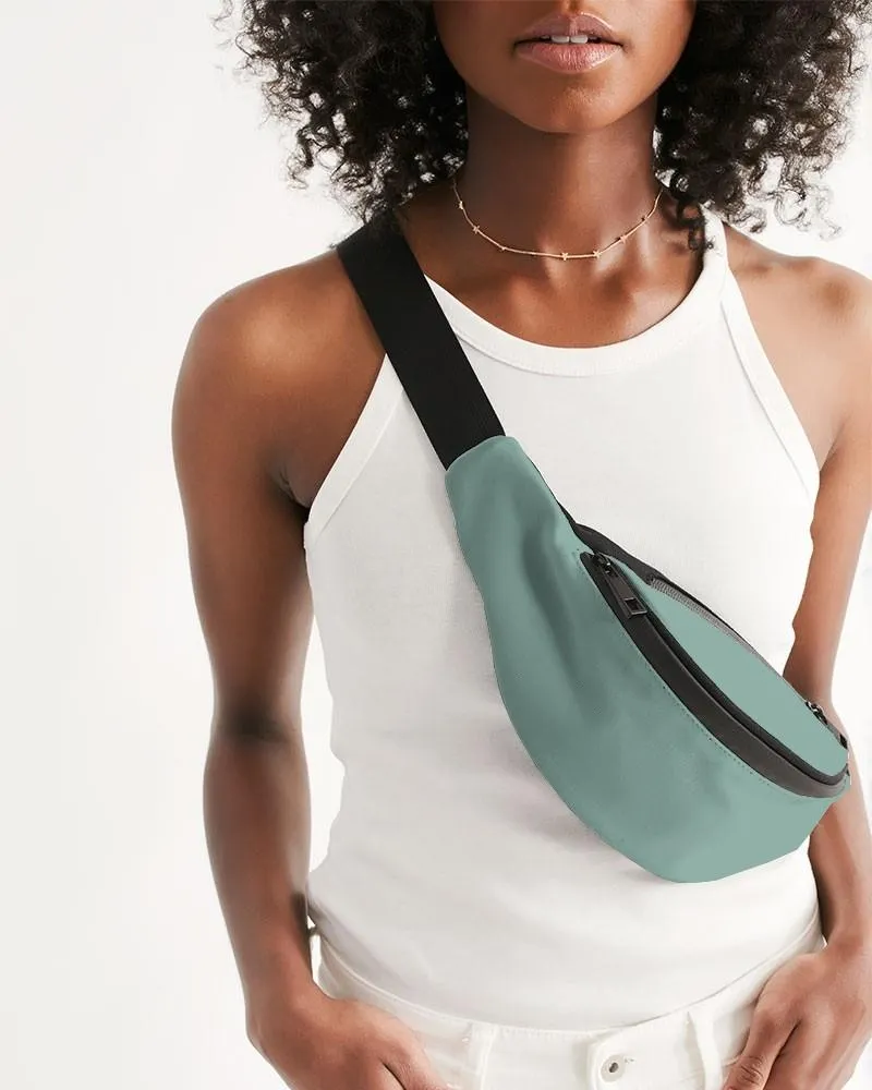 Shaded Pale Pastel Green Gray Belt Bag | C30M0Y22K30