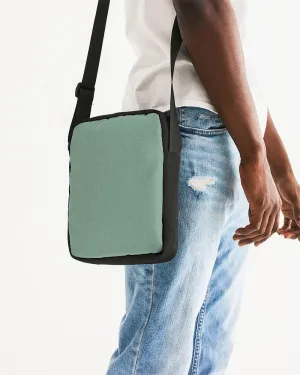 Shaded Pale Pastel Green Gray Messenger Pouch | C30M0Y30K30