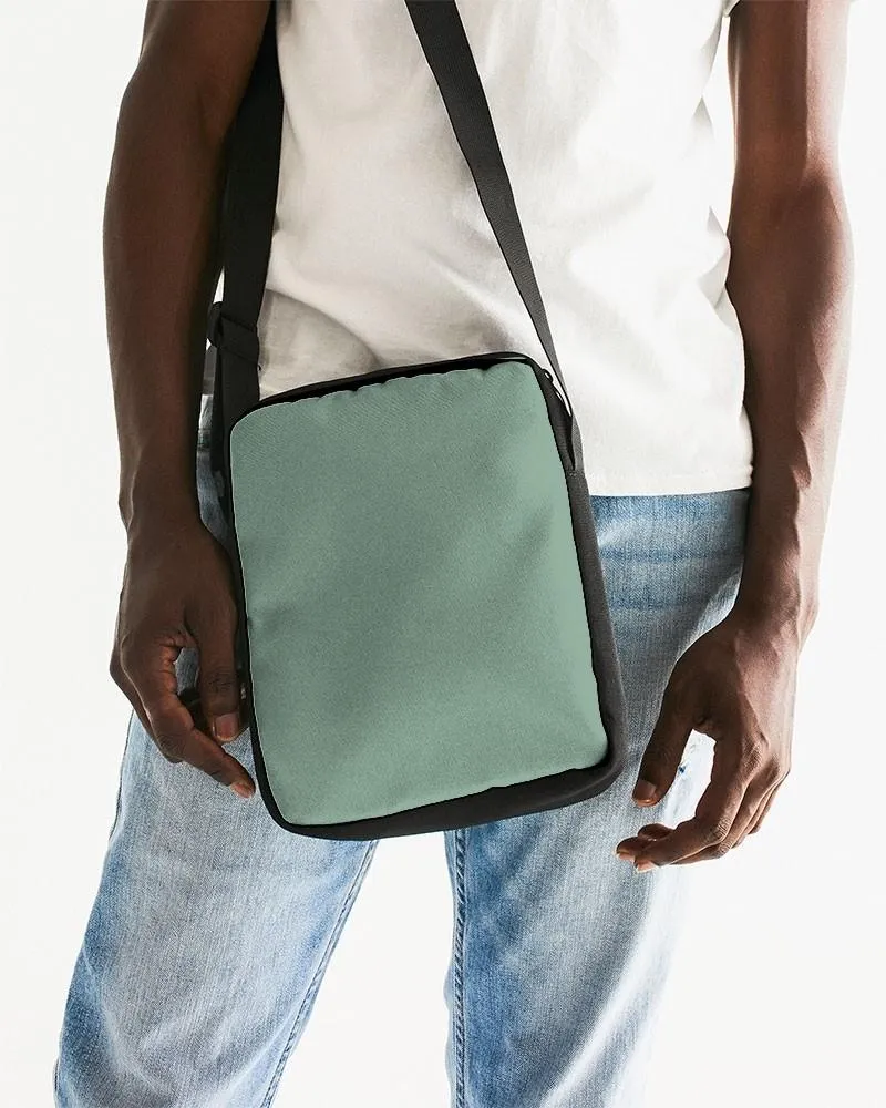 Shaded Pale Pastel Green Gray Messenger Pouch | C30M0Y30K30