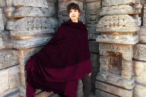 SHAKYAMUNI DARK- Large Buddhist Meditation Shawl