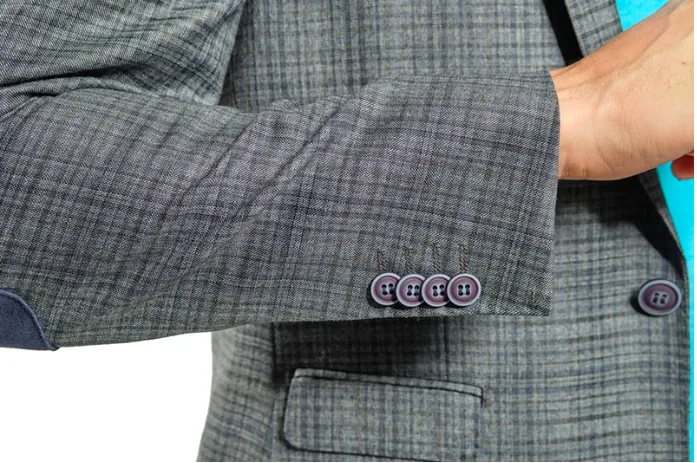 Slim Fit Grey Plaid Sport Jacket GB-SJ-ELI-X4