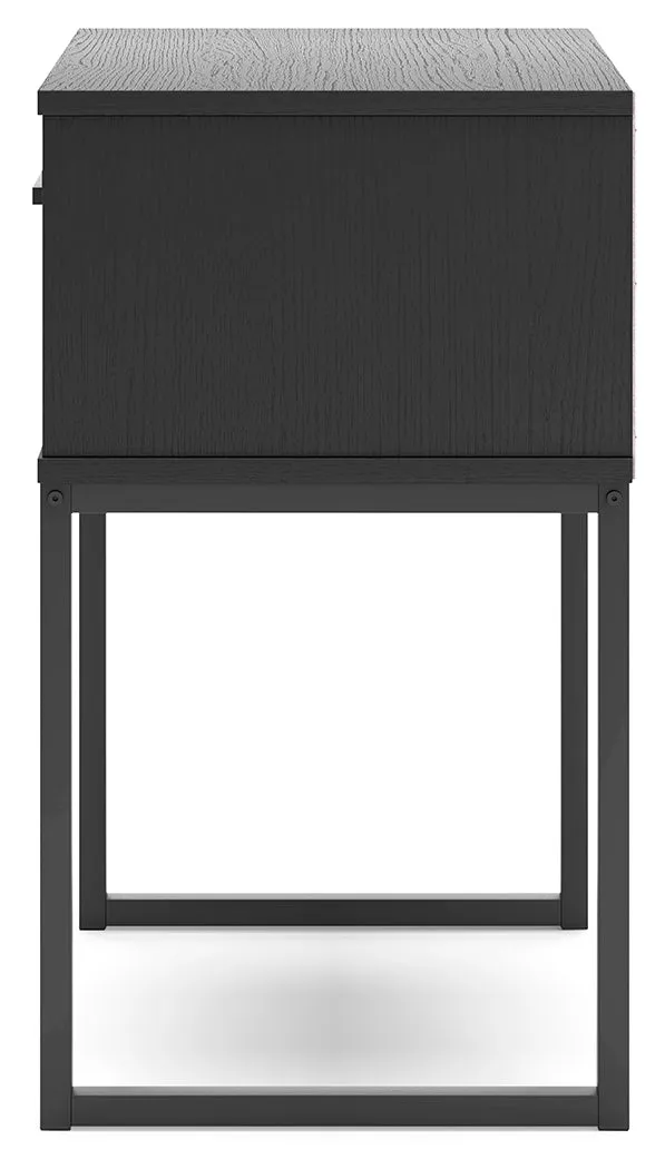 Socalle Full Platform Bed with 2 Nightstands in Black